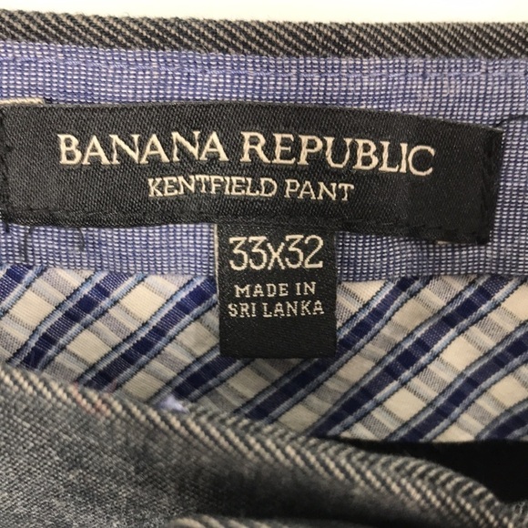 Banana Republic Men's Kentfield Pant Dark Gray Size 33 X 32 - Picture 2 of 7